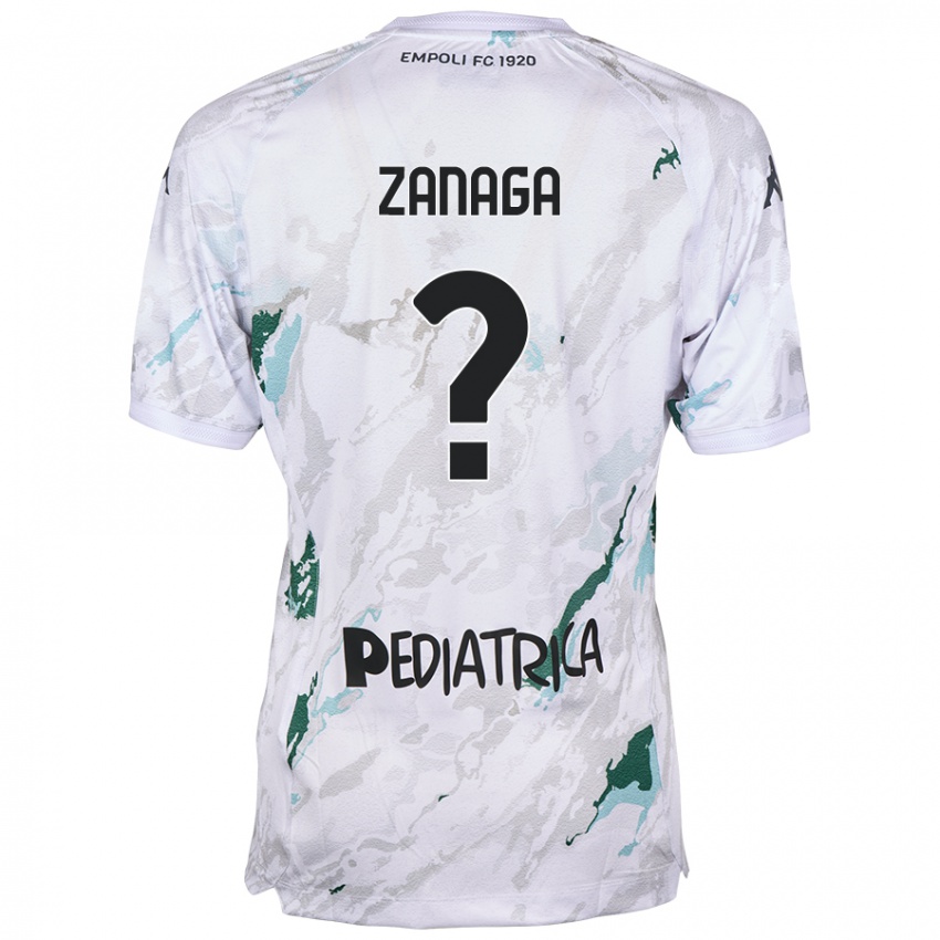 Kinder Edoardo Zanaga #0 Grau Auswärtstrikot Trikot 2024/25 T-Shirt Schweiz