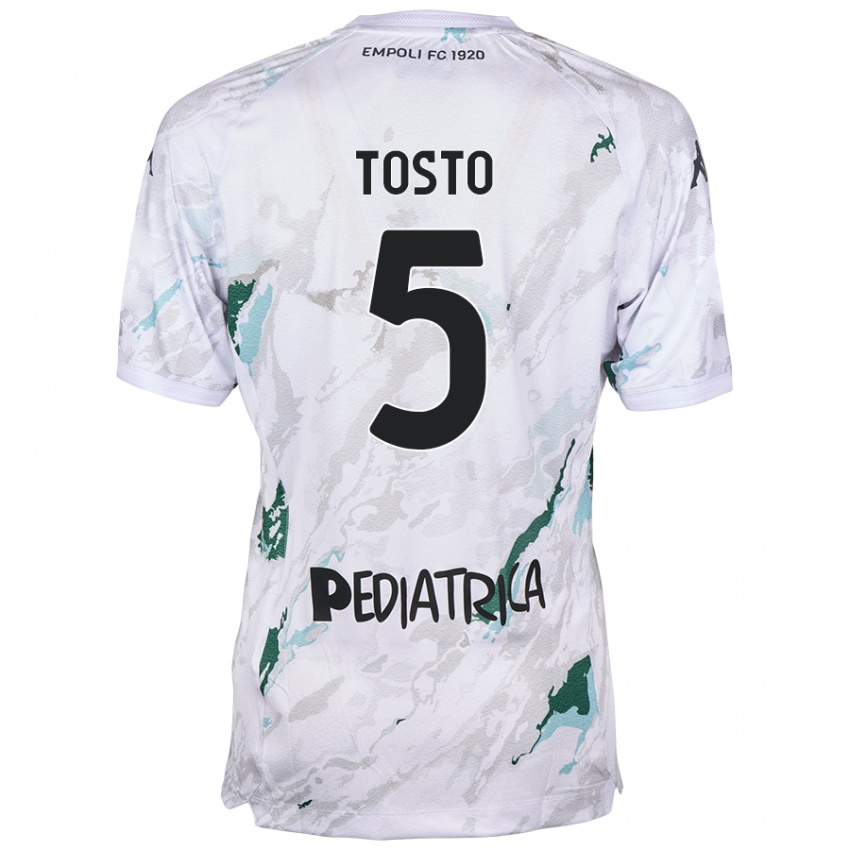 Kinder Lorenzo Tosto #5 Grau Auswärtstrikot Trikot 2024/25 T-Shirt Schweiz