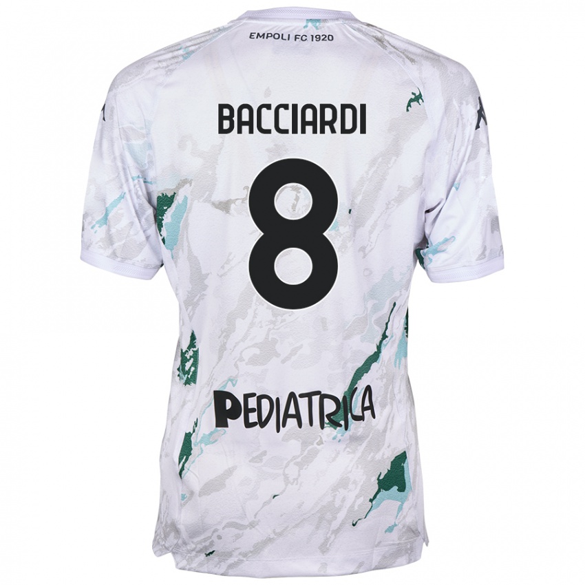 Kinder Andrea Bacciardi #8 Grau Auswärtstrikot Trikot 2024/25 T-Shirt Schweiz