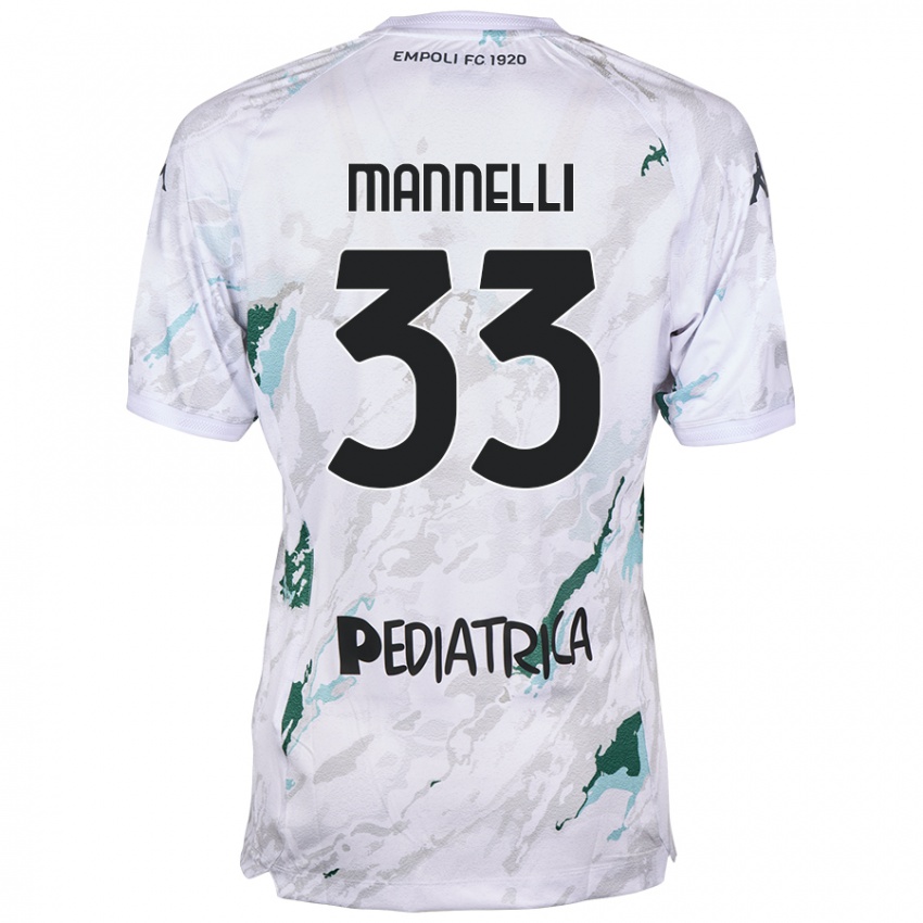 Kinder Matteo Mannelli #33 Grau Auswärtstrikot Trikot 2024/25 T-Shirt Schweiz