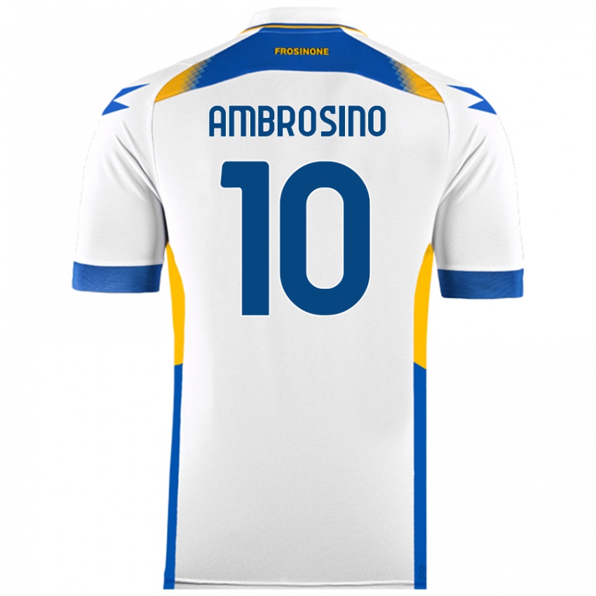 Kinder Giuseppe Ambrosino #10 Weiß Auswärtstrikot Trikot 2024/25 T-Shirt Schweiz