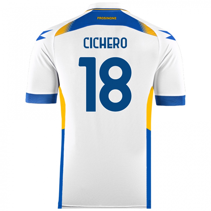 Kinder Alejandro Cichero #18 Weiß Auswärtstrikot Trikot 2024/25 T-Shirt Schweiz