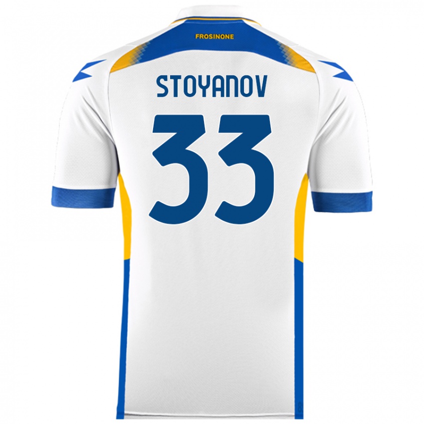 Kinder Steliyan Stoyanov #33 Weiß Auswärtstrikot Trikot 2024/25 T-Shirt Schweiz