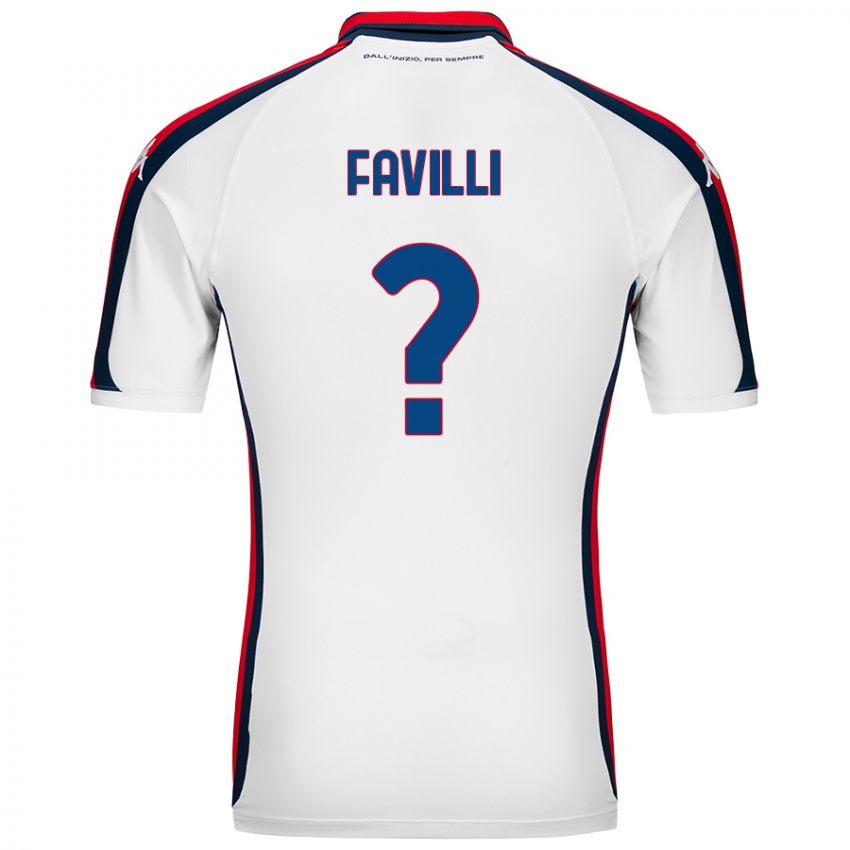 Kinder Andrea Favilli #0 Weiß Auswärtstrikot Trikot 2024/25 T-Shirt Schweiz