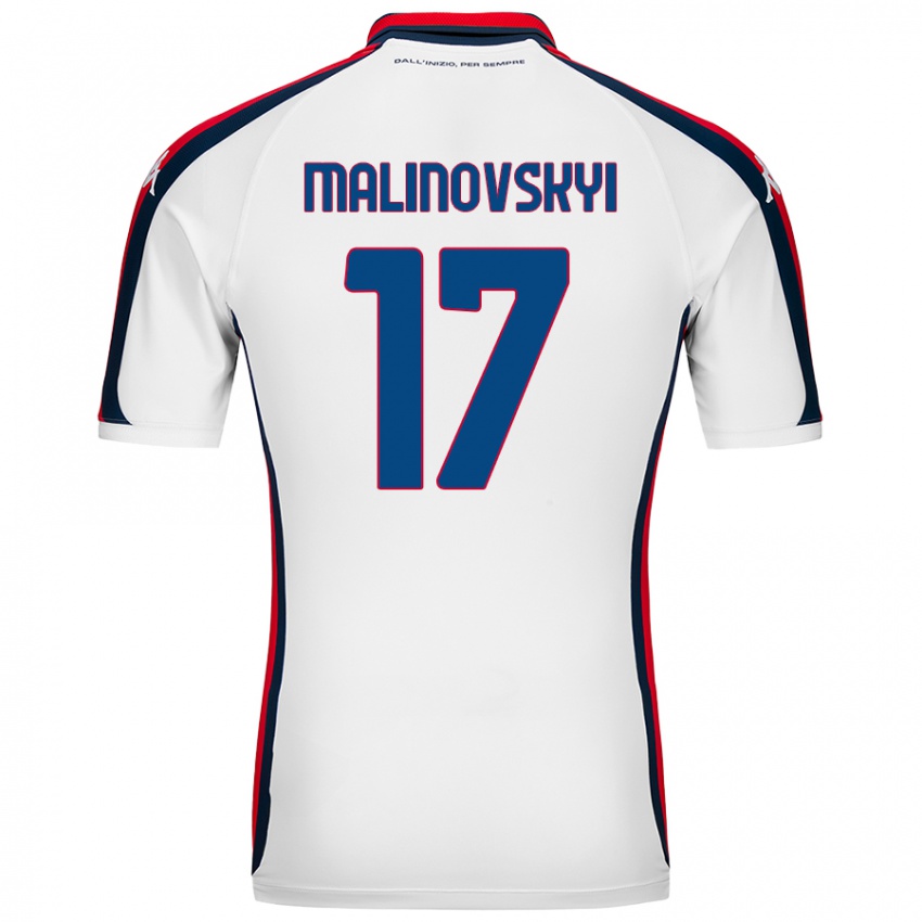 Kinder Ruslan Malinovskyi #17 Weiß Auswärtstrikot Trikot 2024/25 T-Shirt Schweiz