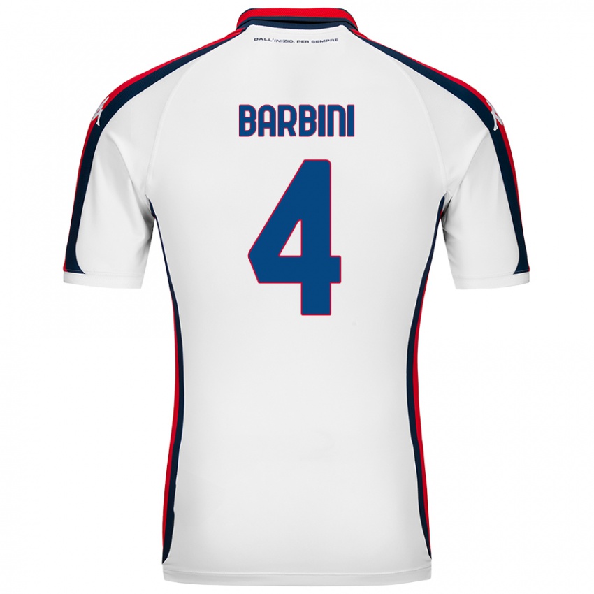 Kinder Matteo Barbini #4 Weiß Auswärtstrikot Trikot 2024/25 T-Shirt Schweiz