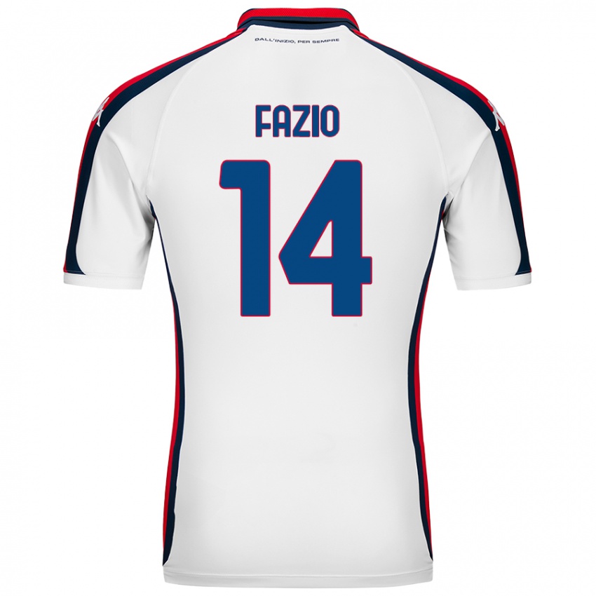 Enfant Maillot Tommaso Fazio #14 Blanc Tenues Extérieur 2024/25 T-Shirt Suisse