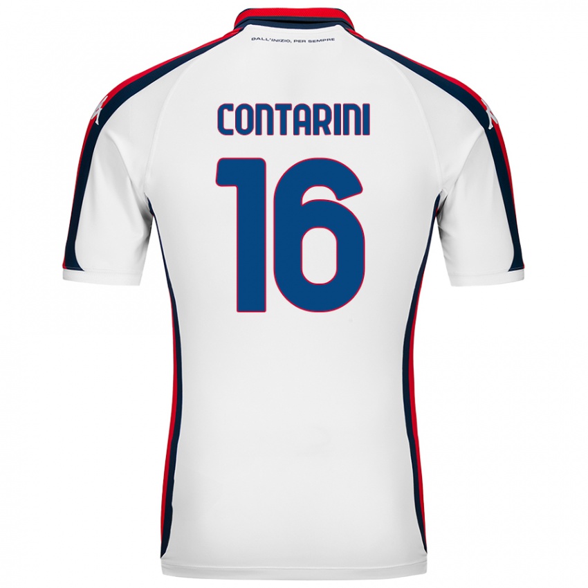 Enfant Maillot Jacopo Contarini #16 Blanc Tenues Extérieur 2024/25 T-Shirt Suisse