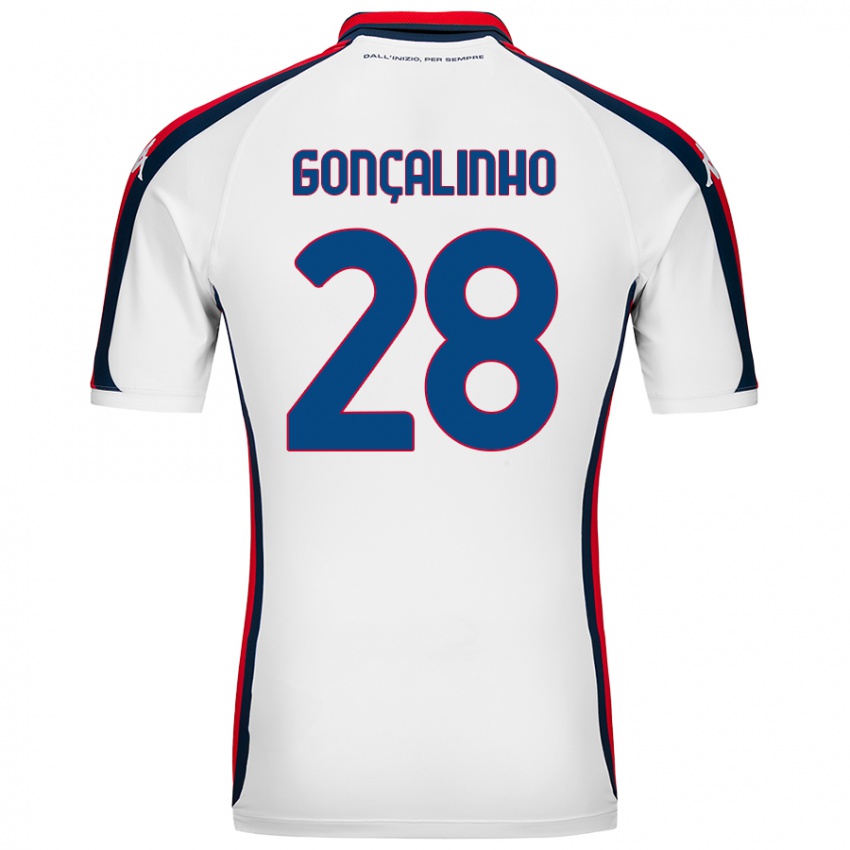 Kinder João Gonçalinho #28 Weiß Auswärtstrikot Trikot 2024/25 T-Shirt Schweiz