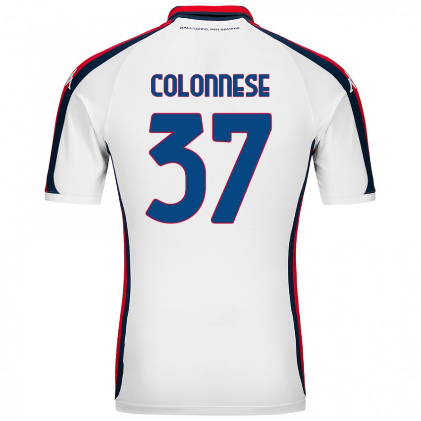 Kinder Lorenzo Colonnese #37 Weiß Auswärtstrikot Trikot 2024/25 T-Shirt Schweiz