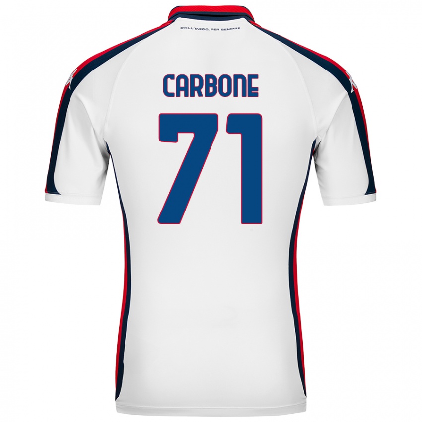 Kinder Filippo Carbone #71 Weiß Auswärtstrikot Trikot 2024/25 T-Shirt Schweiz