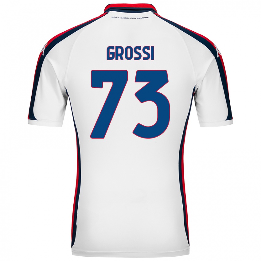 Kinder Jacopo Grossi #73 Weiß Auswärtstrikot Trikot 2024/25 T-Shirt Schweiz