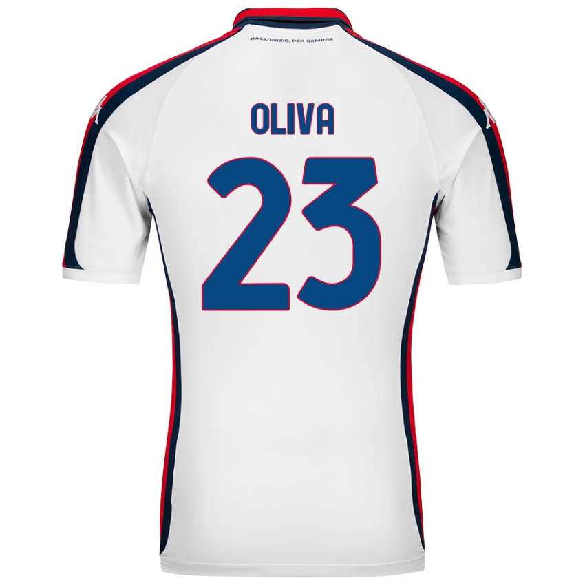 Kinder Eleonora Oliva #23 Weiß Auswärtstrikot Trikot 2024/25 T-Shirt Schweiz