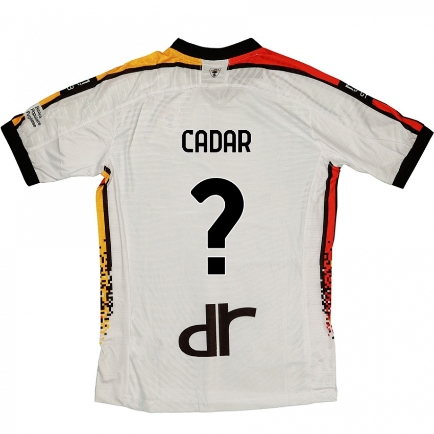 Kinder Edgar Cadar #0 Weiß Schwarz Auswärtstrikot Trikot 2024/25 T-Shirt Schweiz