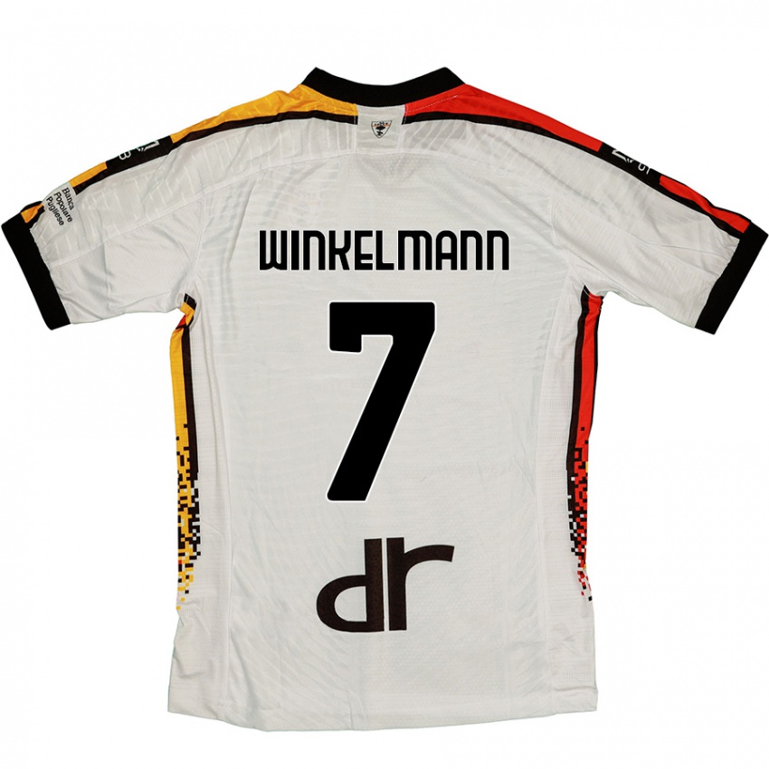 Kinder Till Winkelmann #7 Weiß Schwarz Auswärtstrikot Trikot 2024/25 T-Shirt Schweiz