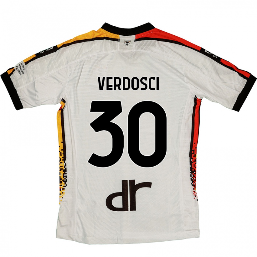 Kinder Simone Verdosci #30 Weiß Schwarz Auswärtstrikot Trikot 2024/25 T-Shirt Schweiz