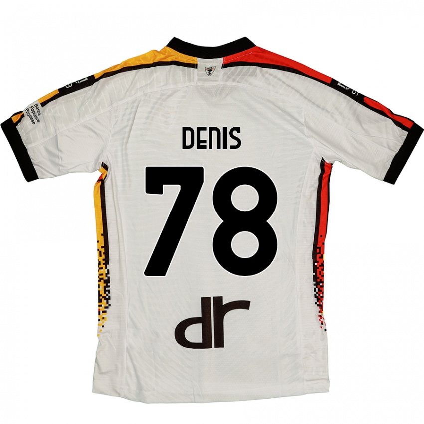 Kinder Max Denis #78 Weiß Schwarz Auswärtstrikot Trikot 2024/25 T-Shirt Schweiz