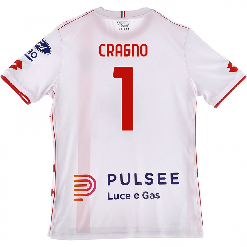 Enfant Maillot Alessio Cragno #1 Blanc Rouge Tenues Extérieur 2024/25 T-Shirt Suisse