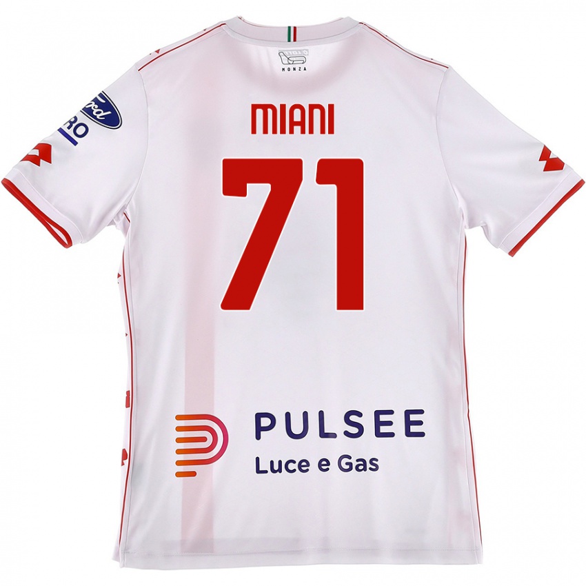 Enfant Maillot Arthur Miani #71 Blanc Rouge Tenues Extérieur 2024/25 T-Shirt Suisse