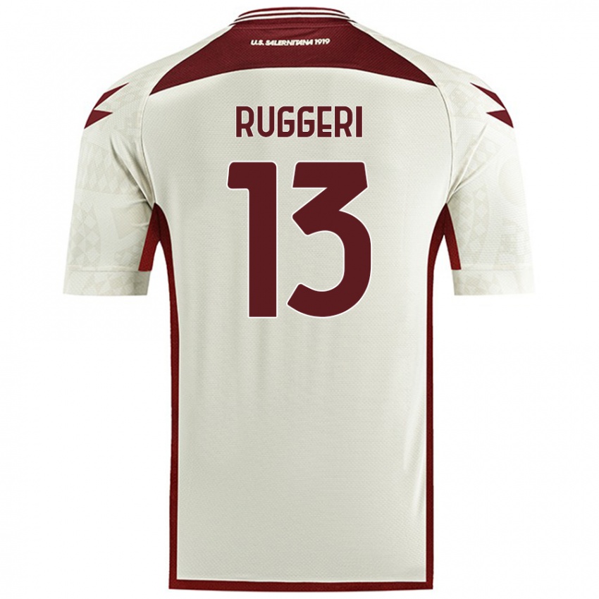 Kinder Fabio Ruggeri #13 Cremefarben Auswärtstrikot Trikot 2024/25 T-Shirt Schweiz