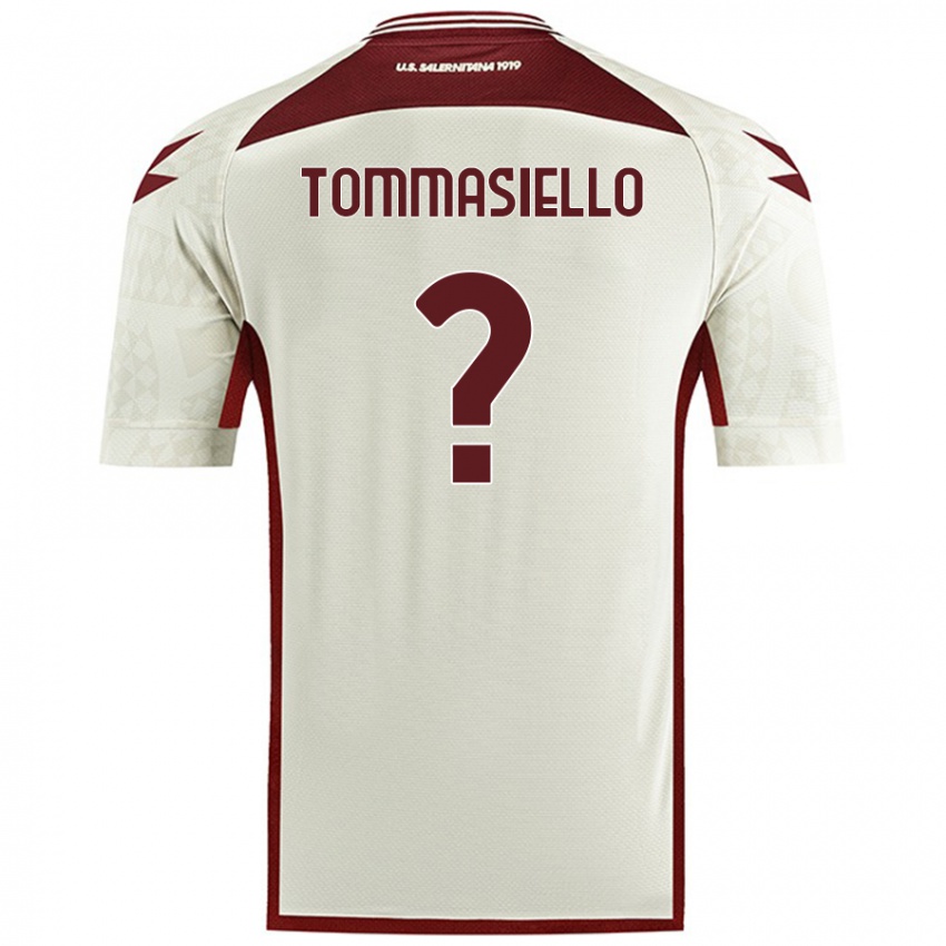 Kinder Francesco Tommasiello #0 Cremefarben Auswärtstrikot Trikot 2024/25 T-Shirt Schweiz