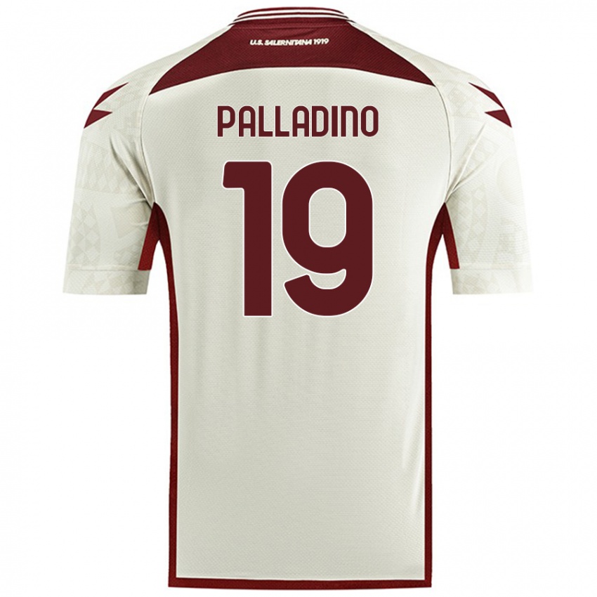 Kinder Alfonso Palladino #19 Cremefarben Auswärtstrikot Trikot 2024/25 T-Shirt Schweiz