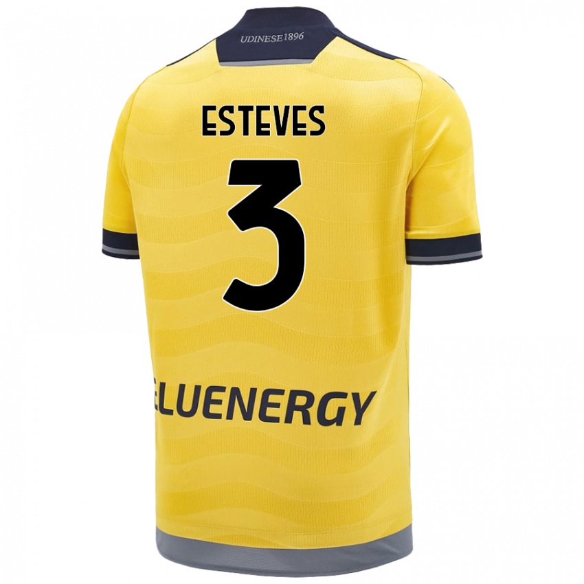 Kinder Gonçalo Esteves #3 Golden Auswärtstrikot Trikot 2024/25 T-Shirt Schweiz