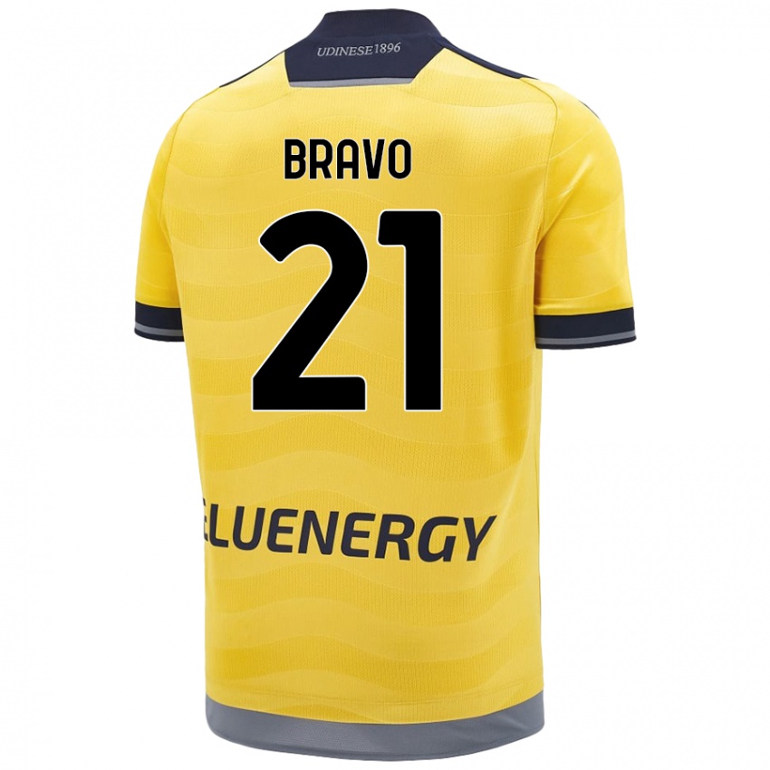 Kinder Iker Bravo #21 Golden Auswärtstrikot Trikot 2024/25 T-Shirt Schweiz