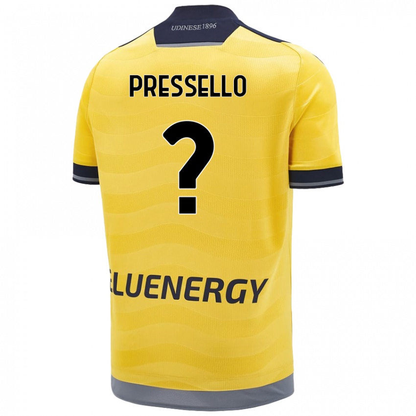 Kinder Matteo Pressello #0 Golden Auswärtstrikot Trikot 2024/25 T-Shirt Schweiz