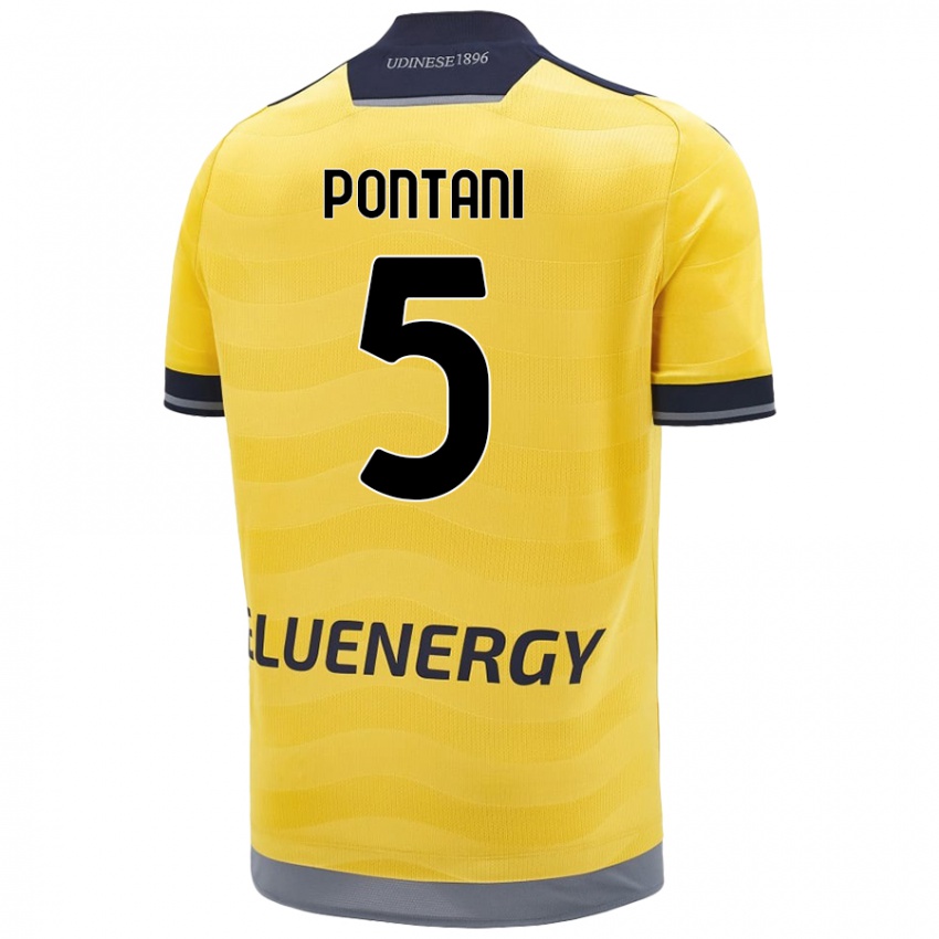 Kinder Leonardo Pontani #5 Golden Auswärtstrikot Trikot 2024/25 T-Shirt Schweiz