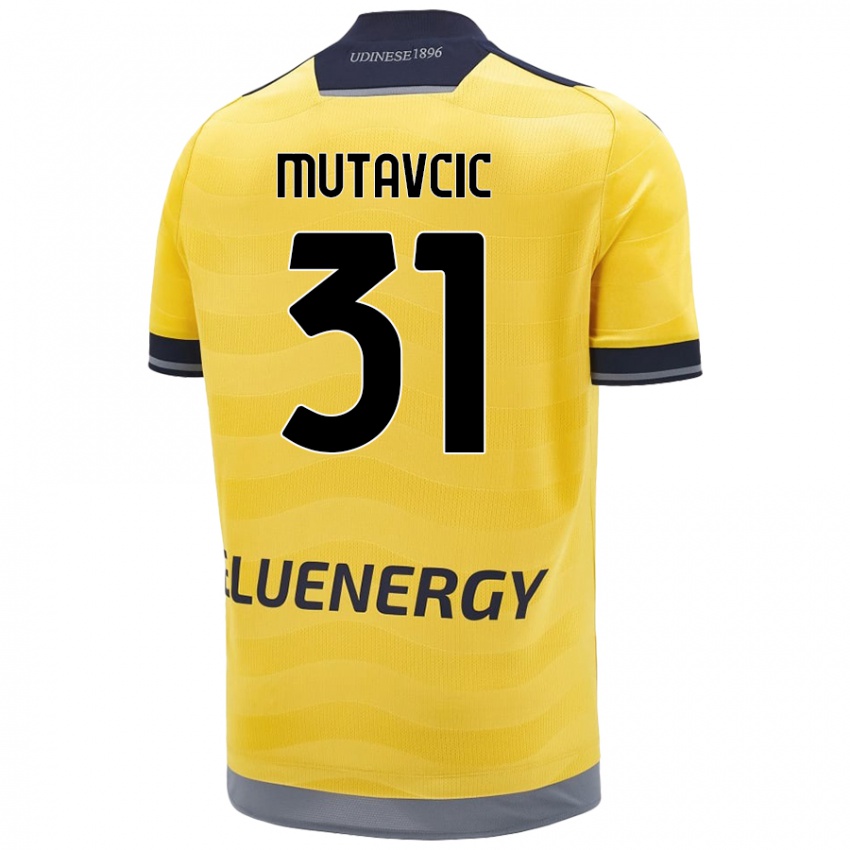 Kinder Jan Mutavcic #31 Golden Auswärtstrikot Trikot 2024/25 T-Shirt Schweiz