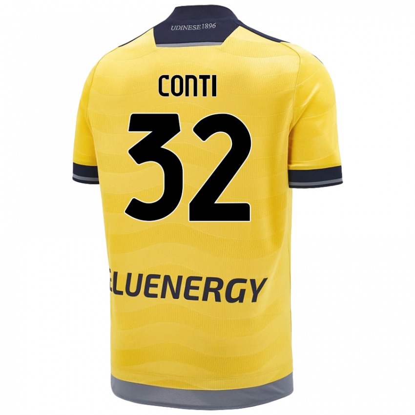 Kinder Manuel Conti #32 Golden Auswärtstrikot Trikot 2024/25 T-Shirt Schweiz