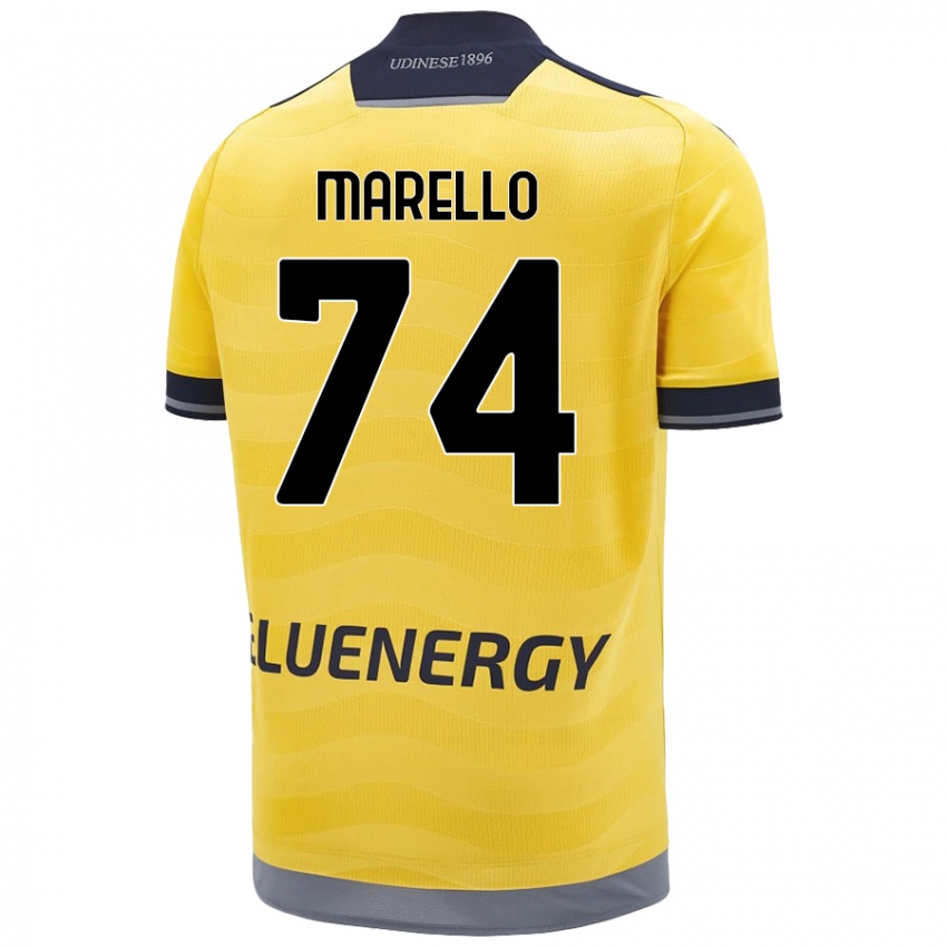 Kinder Mattia Marello #74 Golden Auswärtstrikot Trikot 2024/25 T-Shirt Schweiz