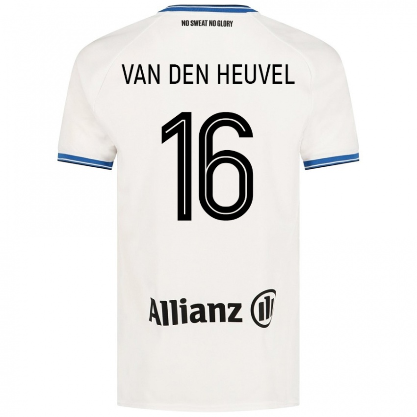 Enfant Maillot Dani Van Den Heuvel #16 Blanc Tenues Extérieur 2024/25 T-Shirt Suisse