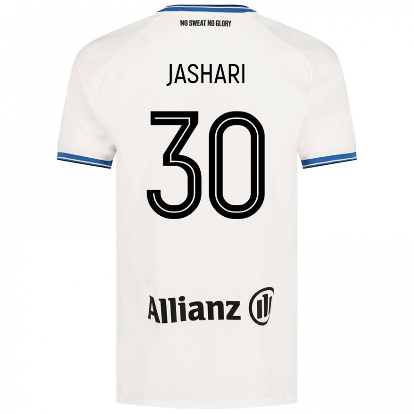 Enfant Maillot Ardon Jashari #30 Blanc Tenues Extérieur 2024/25 T-Shirt Suisse