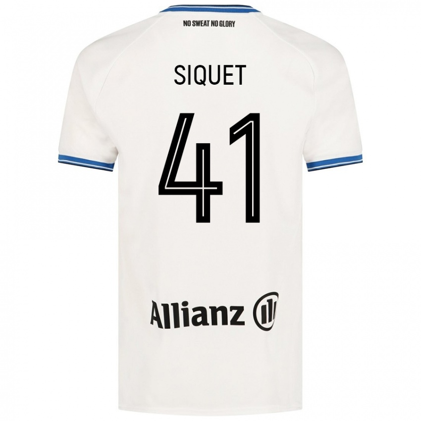 Enfant Maillot Hugo Siquet #41 Blanc Tenues Extérieur 2024/25 T-Shirt Suisse