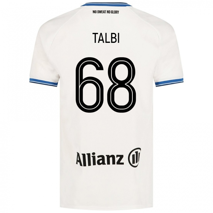 Enfant Maillot Chemsdine Talbi #68 Blanc Tenues Extérieur 2024/25 T-Shirt Suisse