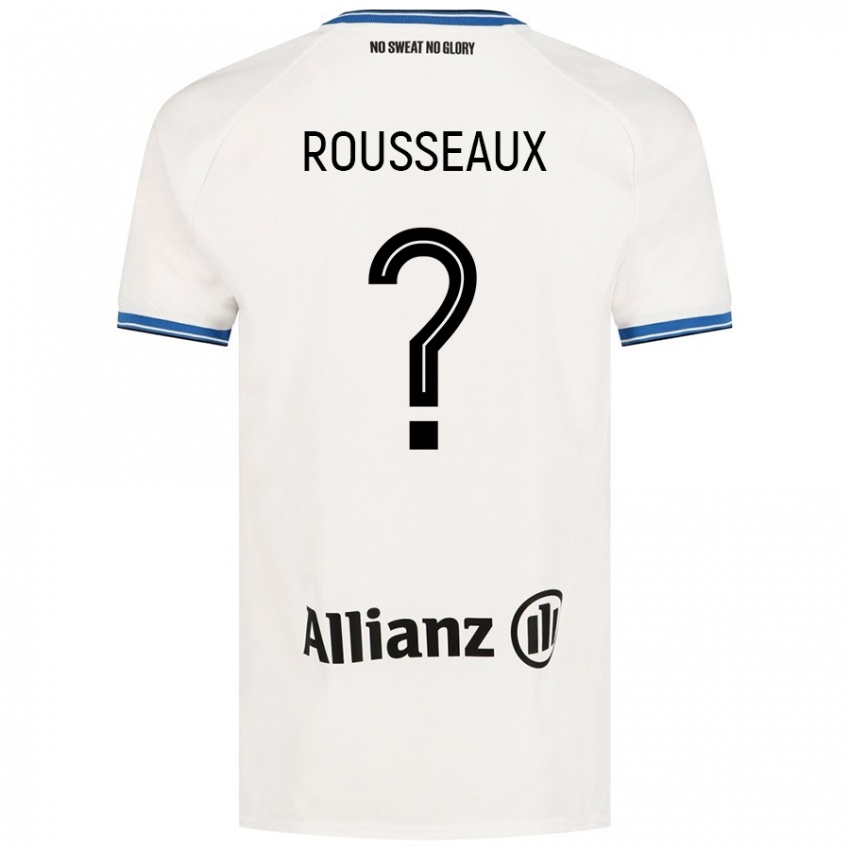 Enfant Maillot Luca Rousseaux #0 Blanc Tenues Extérieur 2024/25 T-Shirt Suisse