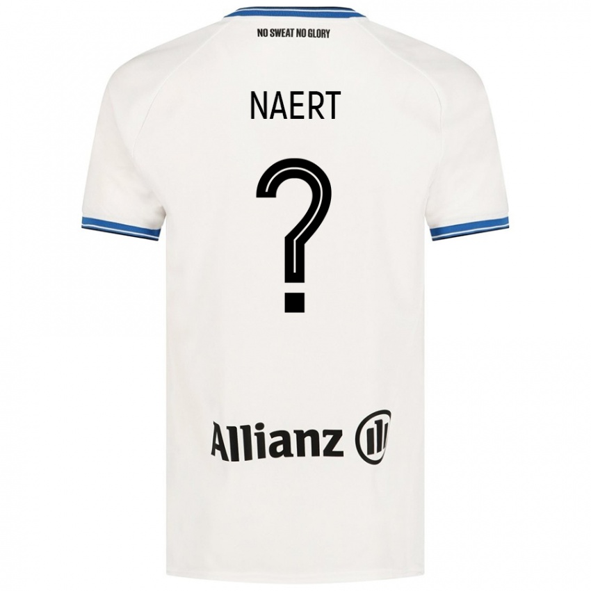 Enfant Maillot Stan Naert #0 Blanc Tenues Extérieur 2024/25 T-Shirt Suisse