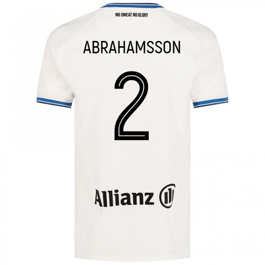 Enfant Maillot Sejde Abrahamsson #2 Blanc Tenues Extérieur 2024/25 T-Shirt Suisse