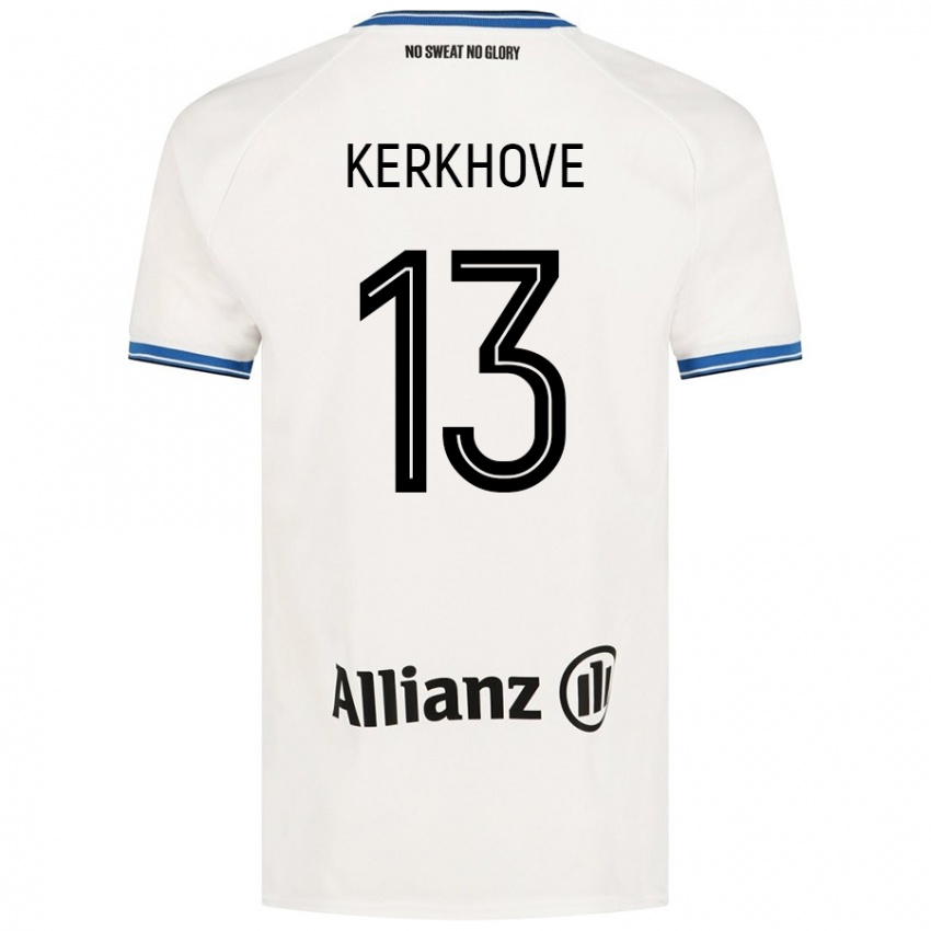 Enfant Maillot Angel Kerkhove #13 Blanc Tenues Extérieur 2024/25 T-Shirt Suisse