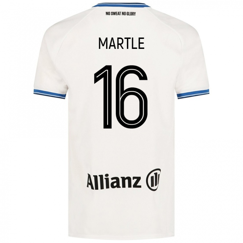 Enfant Maillot Margaux Martlé #16 Blanc Tenues Extérieur 2024/25 T-Shirt Suisse