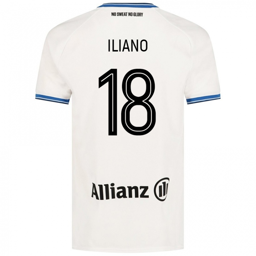 Enfant Maillot Isabelle Iliano #18 Blanc Tenues Extérieur 2024/25 T-Shirt Suisse