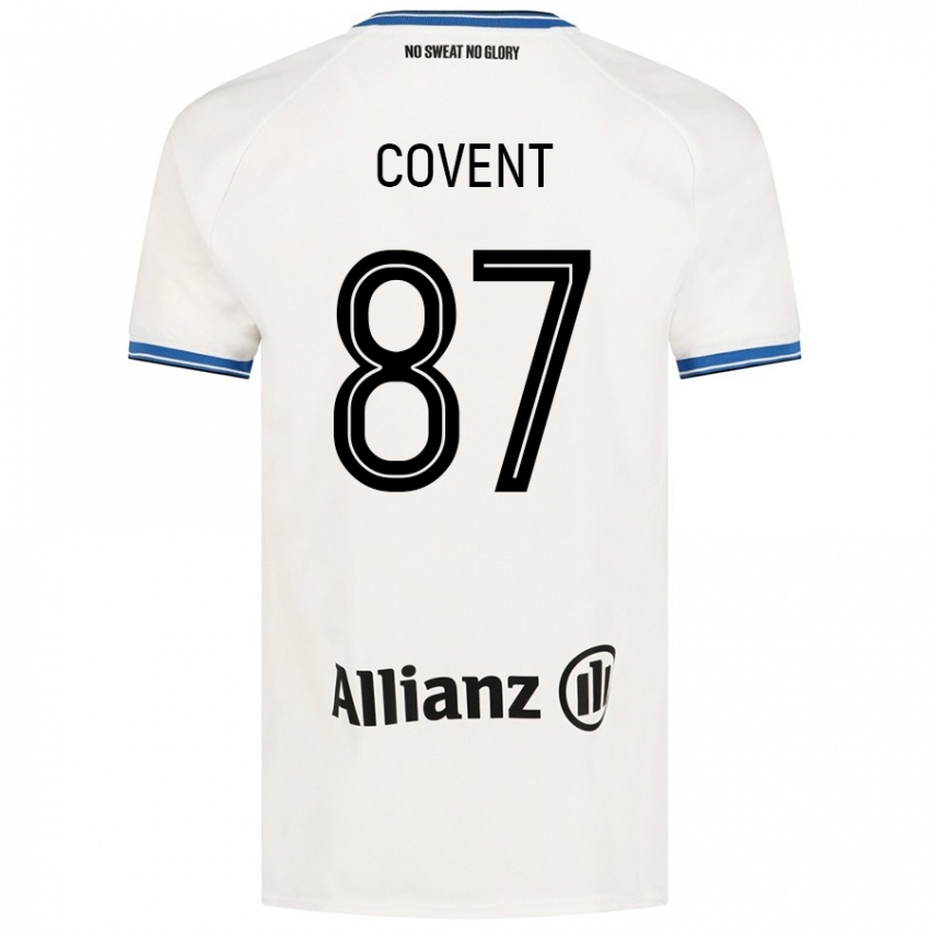 Enfant Maillot Jorijn Covent #87 Blanc Tenues Extérieur 2024/25 T-Shirt Suisse