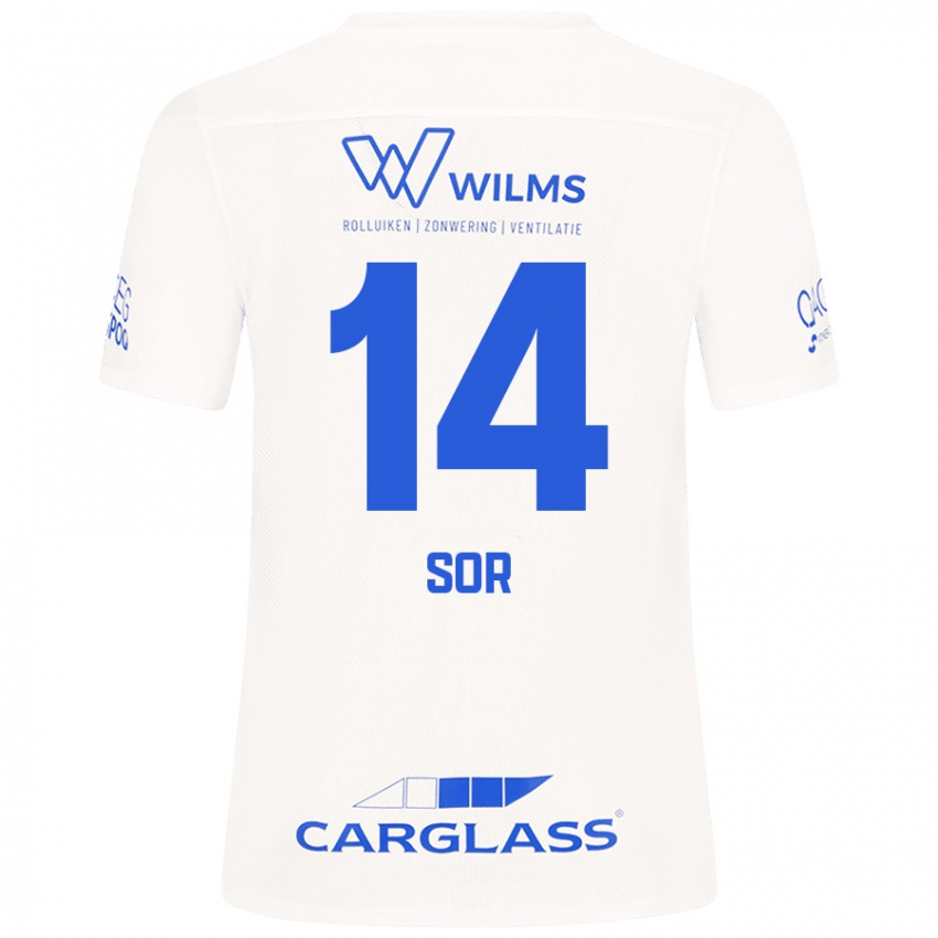 Kinder Yira Sor #14 Weiß Auswärtstrikot Trikot 2024/25 T-Shirt Schweiz