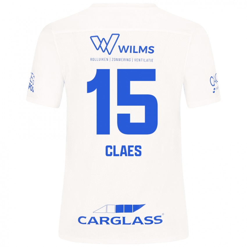 Kinder Thomas Claes #15 Weiß Auswärtstrikot Trikot 2024/25 T-Shirt Schweiz