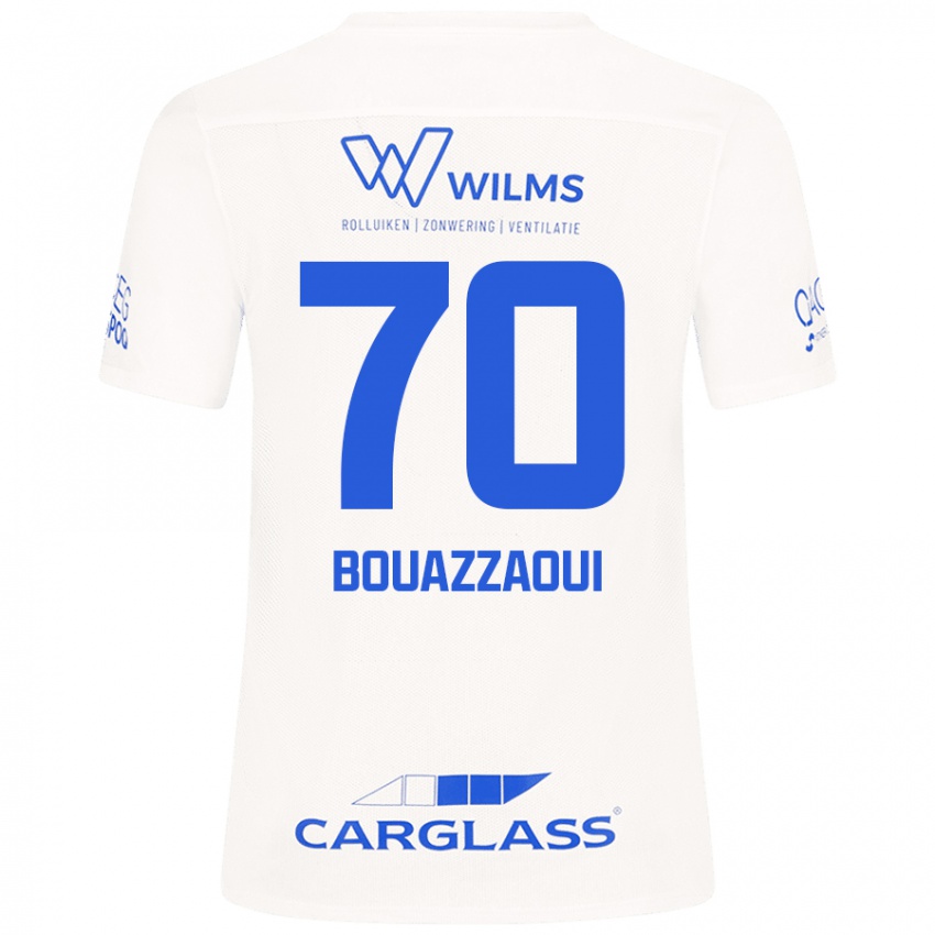 Kinder Ilyas Bouazzaoui #70 Weiß Auswärtstrikot Trikot 2024/25 T-Shirt Schweiz