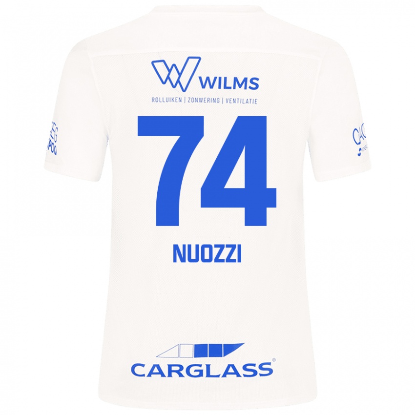 Kinder Cédric Nuozzi #74 Weiß Auswärtstrikot Trikot 2024/25 T-Shirt Schweiz