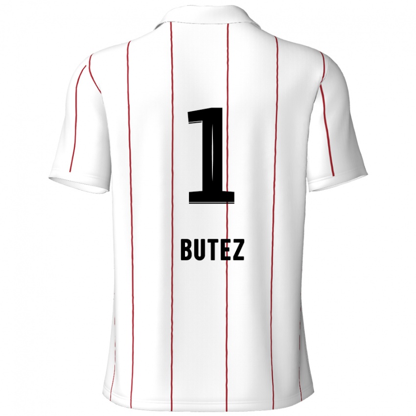 Kinder Jean Butez #1 Weiß Schwarz Auswärtstrikot Trikot 2024/25 T-Shirt Schweiz