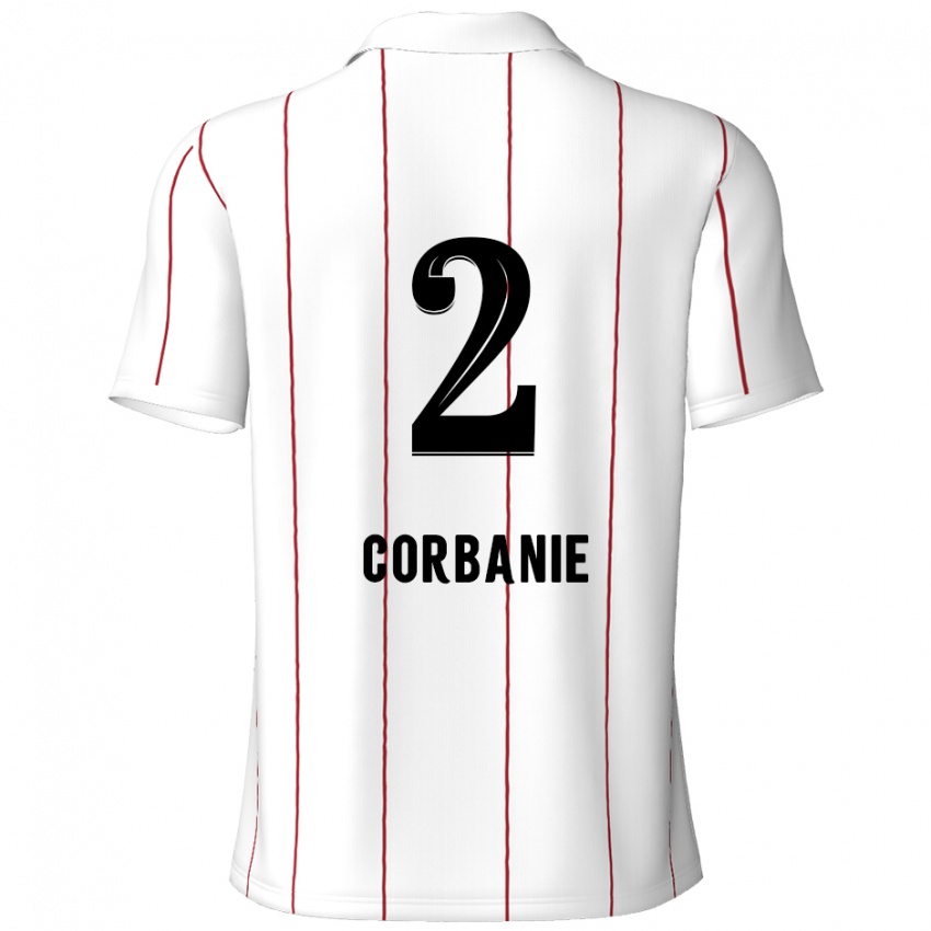 Kinder Kobe Corbanie #2 Weiß Schwarz Auswärtstrikot Trikot 2024/25 T-Shirt Schweiz